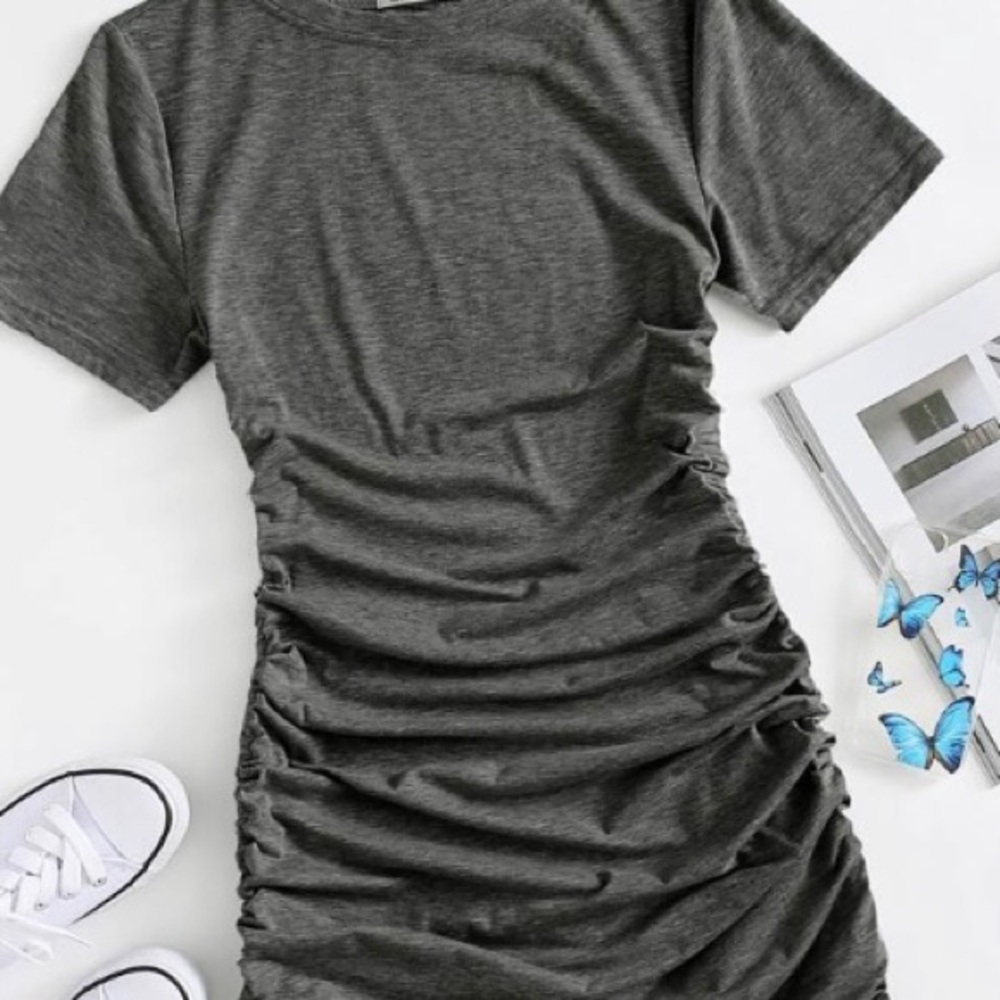ZARA Short Sleeve Bodycon Cinched Dress